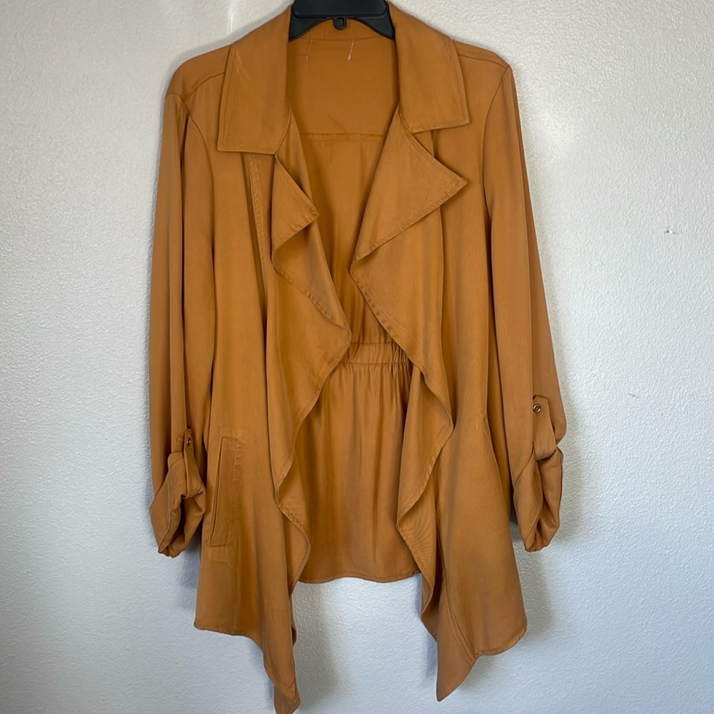 Rayon lightweight jacket mustard colored